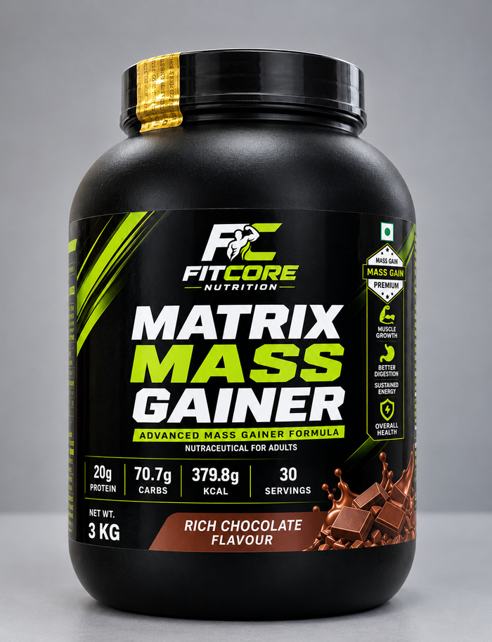 Fitcore Nutrition Matrix Mass Gainer 3 Kg I Advance Mass Gainer Formula
