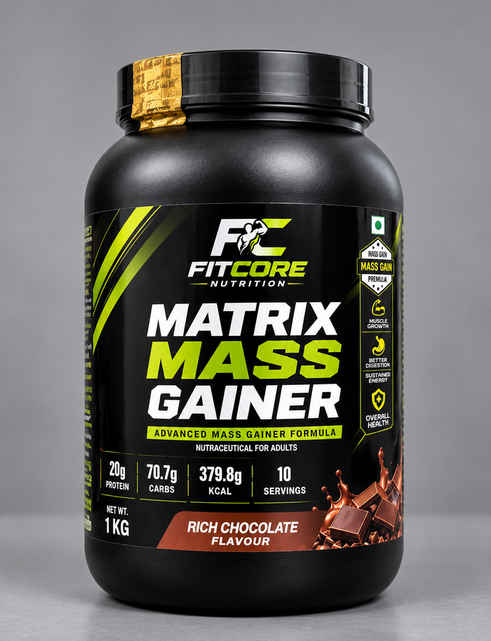Fitcore Nutrition Matrix Mass Gainer 1 Kg I Advance Mass Gainer Formula