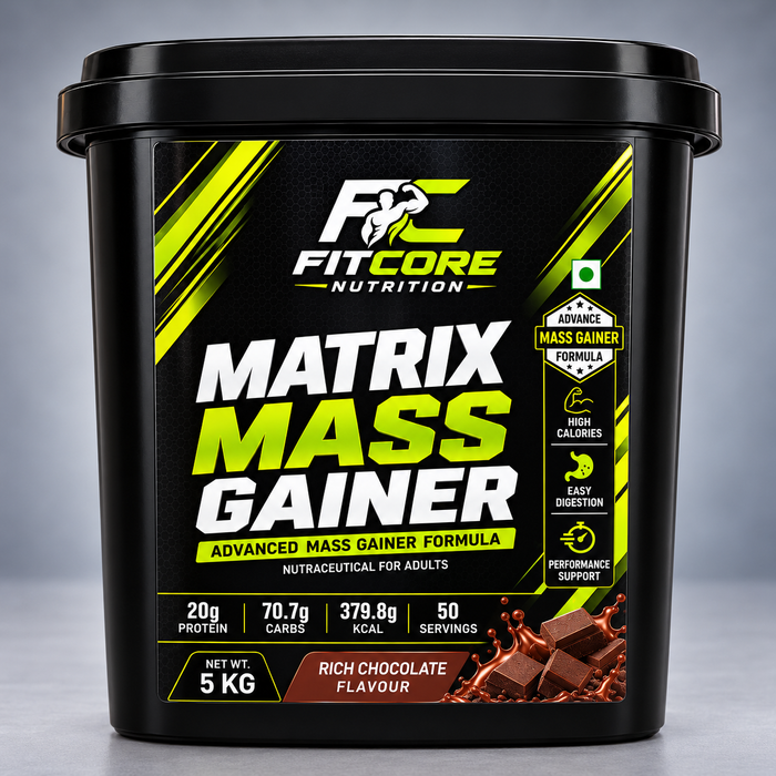 Fitcore Nutrition Matrix Mass Gainer 5 Kg I Advance Mass Gainer Formula